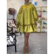 A-Line Long Sleeves Bowknot Pleated Rhine Stones Ruffled Solid Color Mock Neck Mini Dresses A-Line Long Sleeves Bowknot Pleated Rhine Stones Ruffled Solid Color Mock Neck Mini Dresses
