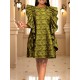 Flower Print Ruffled Zipper High Waisted Loose Round-Neck Mini Dresses Flower Print Ruffled Zipper High Waisted Loose Round-Neck Mini Dresses