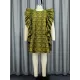 Flower Print Ruffled Zipper High Waisted Loose Round-Neck Mini Dresses Flower Print Ruffled Zipper High Waisted Loose Round-Neck Mini Dresses