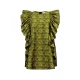Flower Print Ruffled Zipper High Waisted Loose Round-Neck Mini Dresses Flower Print Ruffled Zipper High Waisted Loose Round-Neck Mini Dresses