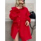 Asymmetric Buttoned Elasticity Layered Ruffled Solid Color High-Low Long Sleeves Lapel Mini Dresses Asymmetric Buttoned Elasticity Layered Ruffled Solid Color High-Low Long Sleeves Lapel Mini Dresses