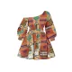 Elasticity Printed Tied Waist High Waisted Loose One-shoulder Mini Dresses Elasticity Printed Tied Waist High Waisted Loose One-shoulder Mini Dresses