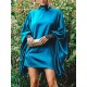 Going Out Loose Batwing Sleeves Buttoned Solid Color Mini Dresses Going Out Loose Batwing Sleeves Buttoned Solid Color Mini Dresses