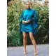 Going Out Loose Batwing Sleeves Buttoned Solid Color Mini Dresses Going Out Loose Batwing Sleeves Buttoned Solid Color Mini Dresses