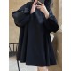 Urban Puff Sleeves Solid Color Round-Neck Mini Dress Urban Puff Sleeves Solid Color Round-Neck Mini Dress