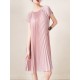 Urban Loose Pleated Solid Color Round-Neck Mini Dresses Urban Loose Pleated Solid Color Round-Neck Mini Dresses