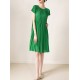Urban Loose Pleated Solid Color Round-Neck Mini Dresses Urban Loose Pleated Solid Color Round-Neck Mini Dresses