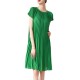 Urban Loose Pleated Solid Color Round-Neck Mini Dresses Urban Loose Pleated Solid Color Round-Neck Mini Dresses