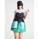 Stylish Selection Short Sleeves Loose Drawstring Split-Joint Round-Neck Mini Dresses Stylish Selection Short Sleeves Loose Drawstring Split-Joint Round-Neck Mini Dresses