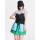 Stylish Selection Short Sleeves Loose Drawstring Split-Joint Round-Neck Mini Dresses Stylish Selection Short Sleeves Loose Drawstring Split-Joint Round-Neck Mini Dresses