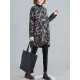 Artistic Retro Loose Long Sleeves Keep Warm Floral Printed High-Neck Mini Dresses Artistic Retro Loose Long Sleeves Keep Warm Floral Printed High-Neck Mini Dresses