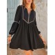 Vacation A-Line Solid Color V-Neck Mini Dress Vacation A-Line Solid Color V-Neck Mini Dress