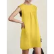 Casual Cap Sleeve Loose Solid Color Round-Neck Mini Dresses Casual Cap Sleeve Loose Solid Color Round-Neck Mini Dresses