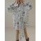 Original Loose Long Sleeves Buttoned Contrast Color Printed Lapel Collar Mini Dresses