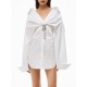 Solid Color High Waisted Long Sleeves Lapel Shirt Dress Mini Dresses Solid Color High Waisted Long Sleeves Lapel Shirt Dress Mini Dresses