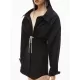 Solid Color High Waisted Long Sleeves Lapel Shirt Dress Mini Dresses Solid Color High Waisted Long Sleeves Lapel Shirt Dress Mini Dresses