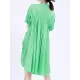 Asymmetric Pleated Solid Color Loose Short Sleeves Stand Collar Shirt Dress Mini Dresses Asymmetric Pleated Solid Color Loose Short Sleeves Stand Collar Shirt Dress Mini Dresses