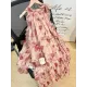 Floral Printed Lace-Up Tiered Loose Puff Sleeves Cold Shoulder Mini Dresses Floral Printed Lace-Up Tiered Loose Puff Sleeves Cold Shoulder Mini Dresses