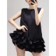 Falbala Solid Color Split-Joint Zipper Loose Sleeveless Round-Neck Mini Dresses Falbala Solid Color Split-Joint Zipper Loose Sleeveless Round-Neck Mini Dresses