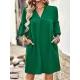 Falbala Solid Color Loose Short Sleeves V-Neck Mini Dresses Falbala Solid Color Loose Short Sleeves V-Neck Mini Dresses