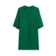 Falbala Solid Color Loose Short Sleeves V-Neck Mini Dresses Falbala Solid Color Loose Short Sleeves V-Neck Mini Dresses