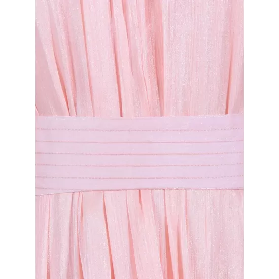 Floral Pleated Split-Joint High-Low Loose Stand Collar Mini Dresses Floral Pleated Split-Joint High-Low Loose Stand Collar Mini Dresses