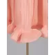 Floral Pleated Split-Joint High-Low Loose Stand Collar Mini Dresses Floral Pleated Split-Joint High-Low Loose Stand Collar Mini Dresses