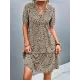 Flower Print Split-Joint Short Sleeves V-Neck Mini Dresses Flower Print Split-Joint Short Sleeves V-Neck Mini Dresses
