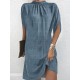 Solid Color Loose Raglan Sleeve Mock Neck Mini Dresses Solid Color Loose Raglan Sleeve Mock Neck Mini Dresses