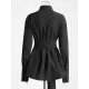 Belted Buttoned Long Sleeves Loose Lapel Shirt Dress Mini Dresses Belted Buttoned Long Sleeves Loose Lapel Shirt Dress Mini Dresses