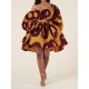 Elasticity Polka-Dot Printed Tied Waist High Waisted Loose One-Shoulder Mini Dresses Elasticity Polka-Dot Printed Tied Waist High Waisted Loose One-Shoulder Mini Dresses