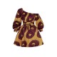 Elasticity Polka-Dot Printed Tied Waist High Waisted Loose One-Shoulder Mini Dresses Elasticity Polka-Dot Printed Tied Waist High Waisted Loose One-Shoulder Mini Dresses
