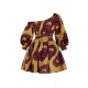 Elasticity Polka-Dot Printed Tied Waist High Waisted Loose One-Shoulder Mini Dresses Elasticity Polka-Dot Printed Tied Waist High Waisted Loose One-Shoulder Mini Dresses
