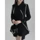 Asymmetric Buttoned A-Line High Waisted Lapel Mini Dresses Asymmetric Buttoned A-Line High Waisted Lapel Mini Dresses