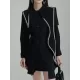 Asymmetric Buttoned A-Line High Waisted Lapel Mini Dresses Asymmetric Buttoned A-Line High Waisted Lapel Mini Dresses