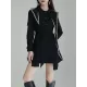 Asymmetric Buttoned A-Line High Waisted Lapel Mini Dresses Asymmetric Buttoned A-Line High Waisted Lapel Mini Dresses