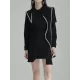 Asymmetric Buttoned A-Line High Waisted Lapel Mini Dresses Asymmetric Buttoned A-Line High Waisted Lapel Mini Dresses