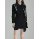 Asymmetric Buttoned A-Line High Waisted Lapel Mini Dresses Asymmetric Buttoned A-Line High Waisted Lapel Mini Dresses