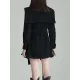 Asymmetric Buttoned A-Line High Waisted Lapel Mini Dresses Asymmetric Buttoned A-Line High Waisted Lapel Mini Dresses