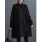 Asymmetric Split-Joint Zipper A-Line Long Sleeves Mock Neck Sweatershirt Mini Dresses
