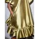 Loose Puff Sleeves Falbala Solid Color High Neck Mini Dresses Short Dresses Loose Puff Sleeves Falbala Solid Color High Neck Mini Dresses Short Dresses