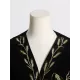 Embroidered Tied Waist Loose Puff Sleeves V-Neck Mini Dresses Embroidered Tied Waist Loose Puff Sleeves V-Neck Mini Dresses