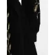 Embroidered Tied Waist Loose Puff Sleeves V-Neck Mini Dresses Embroidered Tied Waist Loose Puff Sleeves V-Neck Mini Dresses