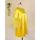 Shiny Solid Color Split-Joint Tulle Half Sleeves Loose Round-Neck Mini Dresses Shiny Solid Color Split-Joint Tulle Half Sleeves Loose Round-Neck Mini Dresses