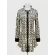 Buttoned Contrast Color Printed Long Sleeves Lapel Mini Dresses Buttoned Contrast Color Printed Long Sleeves Lapel Mini Dresses