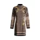 Beaded Long Sleeves High Neck Mini Dresses Beaded Long Sleeves High Neck Mini Dresses