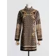 Beaded Long Sleeves High Neck Mini Dresses Beaded Long Sleeves High Neck Mini Dresses