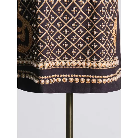 Beaded Long Sleeves High Neck Mini Dresses Beaded Long Sleeves High Neck Mini Dresses