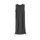 Drawstring Solid Color Loose Sleeveless Round-Neck Mini Dresses Drawstring Solid Color Loose Sleeveless Round-Neck Mini Dresses