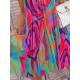 Loose Plus Size Pleated Printed Halter-Neck Mini Dresses Short Dresses Loose Plus Size Pleated Printed Halter-Neck Mini Dresses Short Dresses
